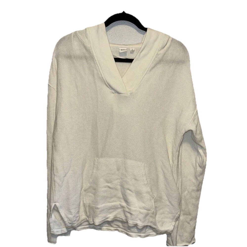 Gap Women's Small Tall Pullover Hoodie 100% Cotton‎ Knit Sweater Kangaroo Pocket